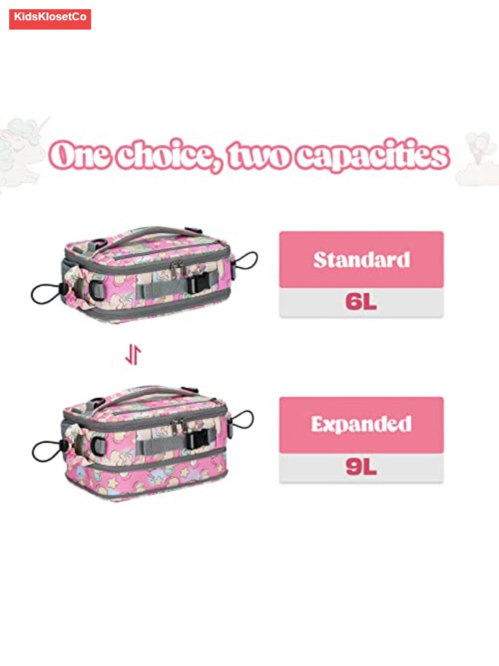 Expandable Insulated Nylon Lunch Tote for School - Picture 2 of 5